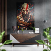 Kratos - God of War Brushed Aluminum Dibond Wall Art.